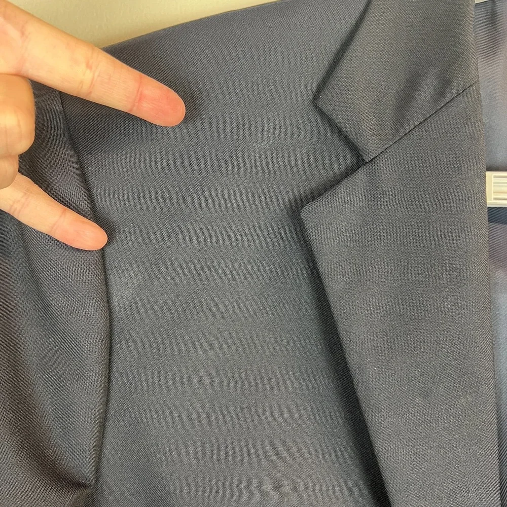 Brooks Brothers 1818 Madison Loro Piana Blazer Sport Coat Men 45R Navy Wool WEAR